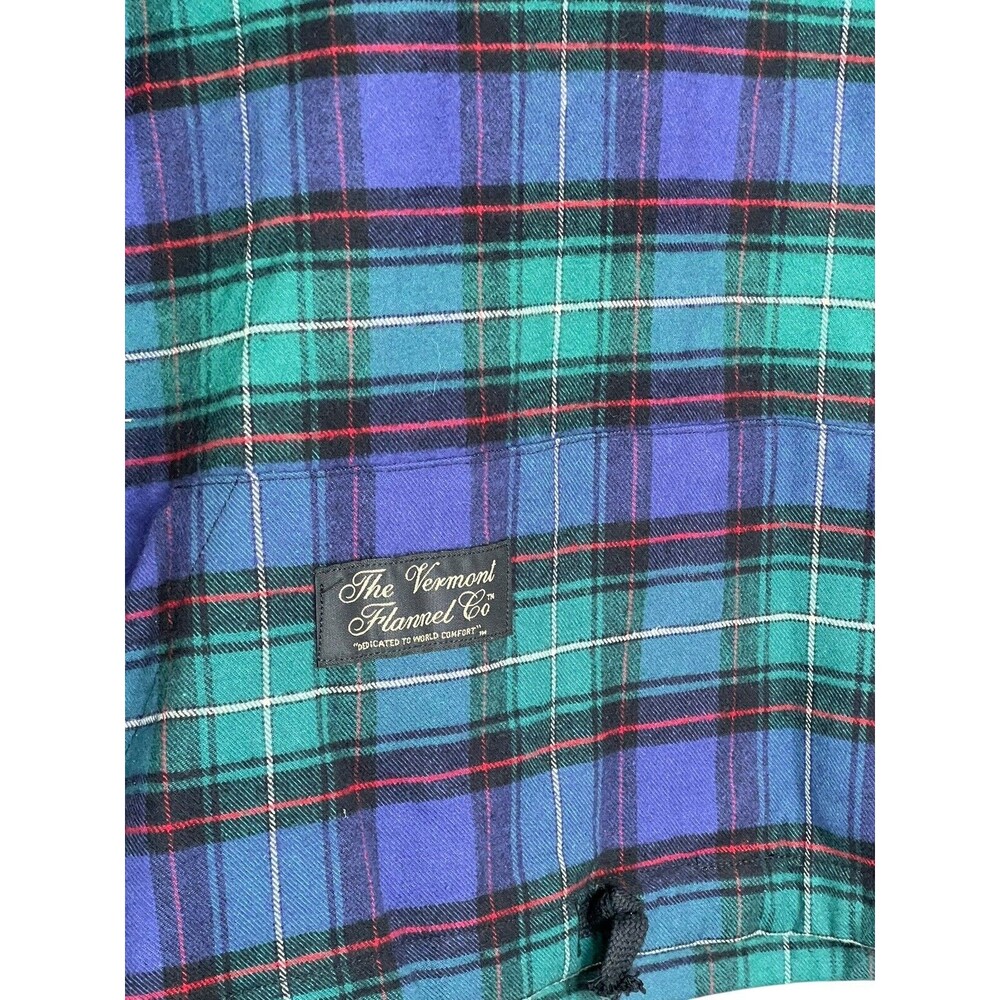 The Vermont Flannel Company 1/4 Button Up Plaid Hoodie Pullover Youth M (10-12) - Picture 4 of 10